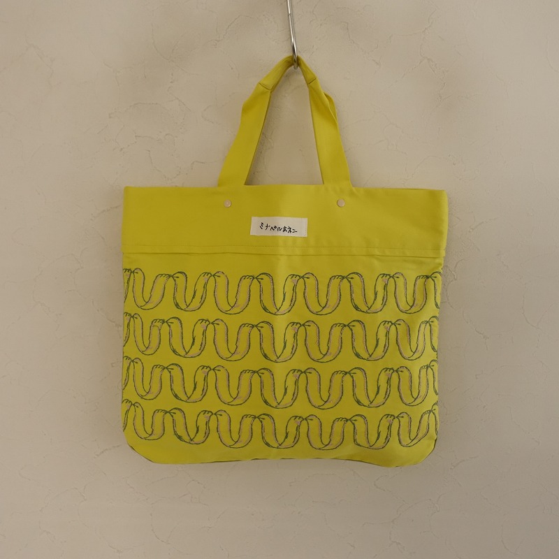 美品 ミナペルホネン レッスンバッグ ribbon ミナペルホネン mina perhonen ribbon birdレッスンバッグ (ba85