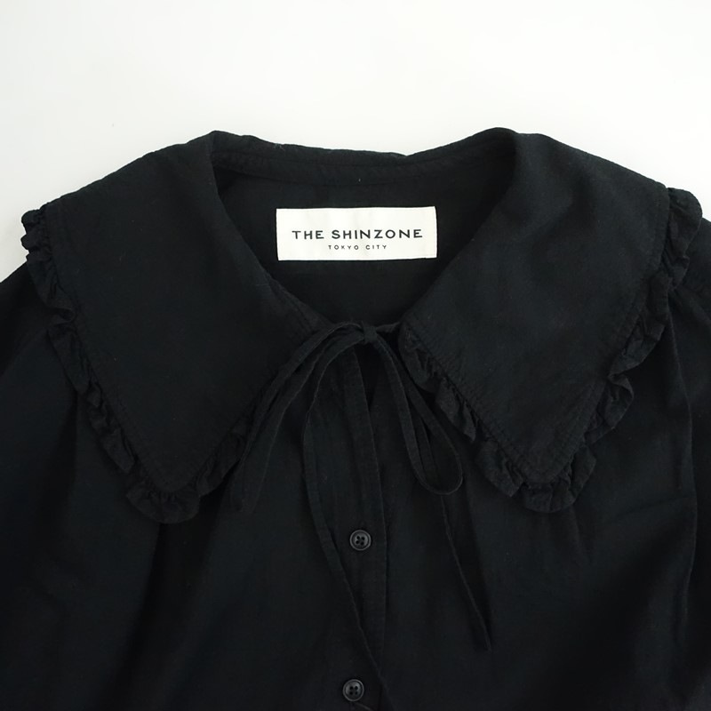 ��̤������/���2.9���ۥ��󥾡��� THE SHINZONE COTTON FRILLS BLOUSE ���åȥ�ե��֥饦��  FO (1-2604-8)��20E62��