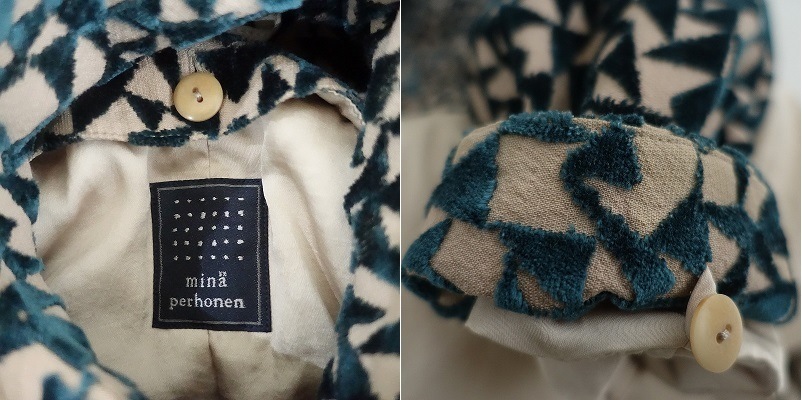 ミナペルホネン mina perhonen litフーディコートwithダウンライナー 