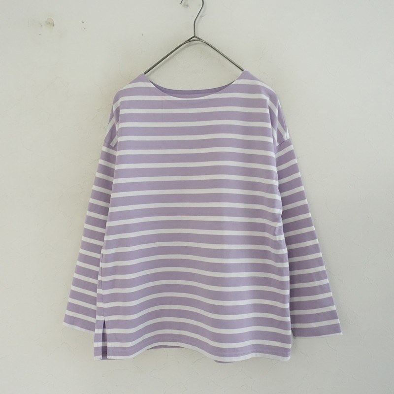 定価1.1万】アワーホーム OURHOME 綿100％の長袖ボーダーカットソー F