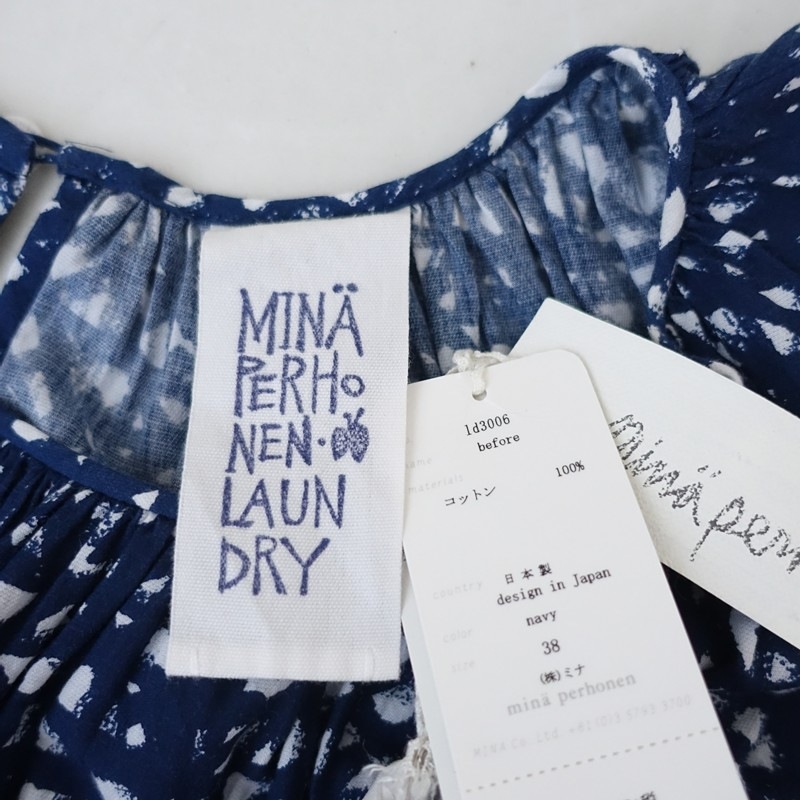 �����3.8���ۥߥʥڥ�ۥͥ���ɥ꡼ mina perhonen laundry before Ⱦµ���ԡ���  38 (25-2607-108)��20H62��