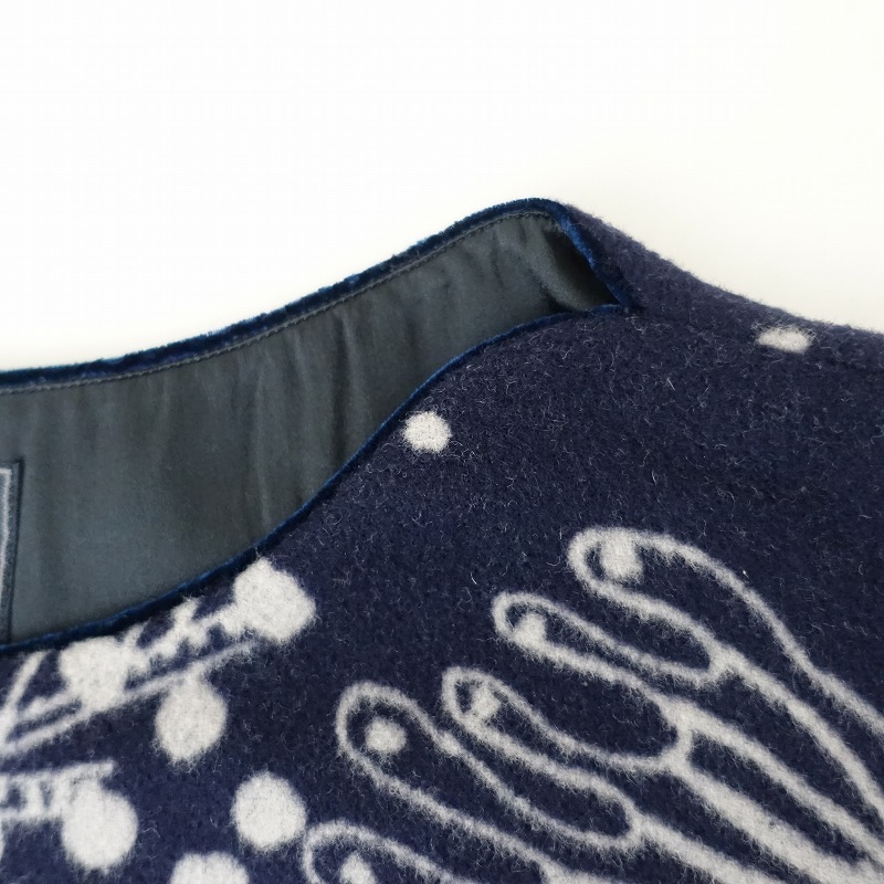 ミナペルホネン mina perhonen imagine起毛ウールノースリーブドレス