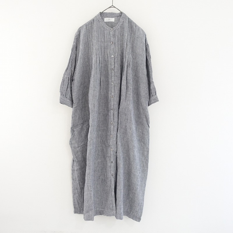 新品【SOIL（ソイル）】バンドカラーピンタック ギンガム