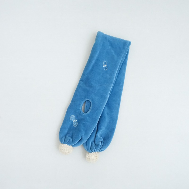 キッズ/美品】ミナペルホネン mina perhonen 刺しゅうポンポンマフラー 