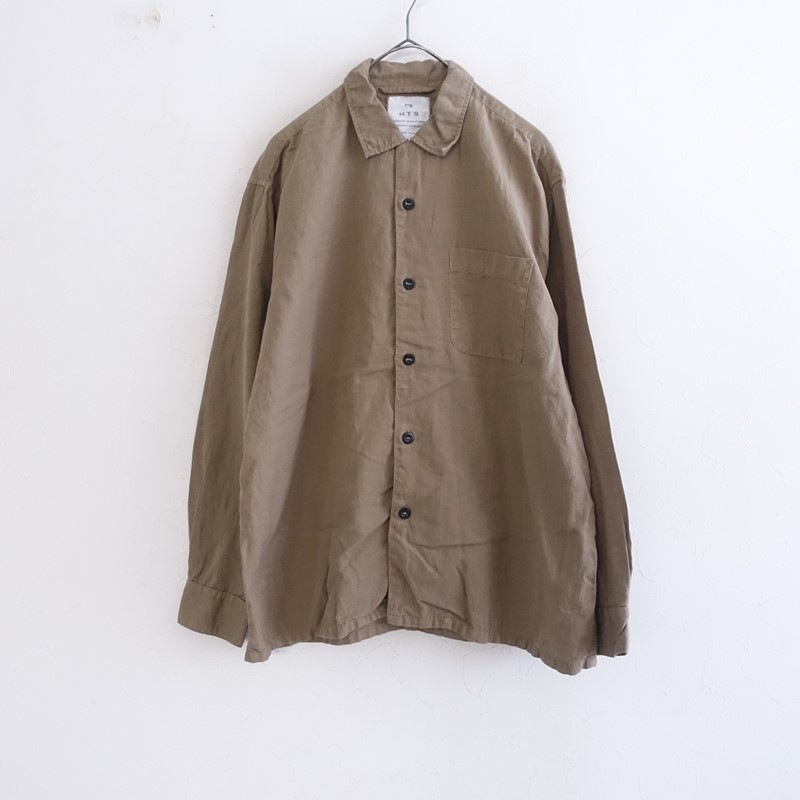 ������/���2.2���ۥϥ��������󥹥ȥ����� HARROW TOWN STORES PLAIN OVER DYE ONE-UP COLLAR SHIRT  44 (k1-2605-51)��03E62��