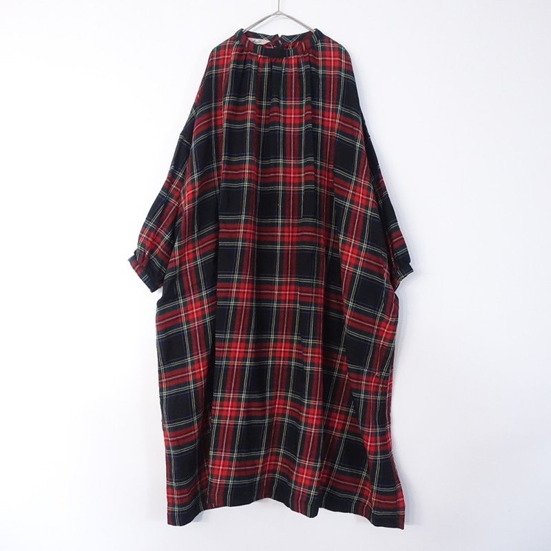 Ichi タータンチェック ワンピース ICHI Antiquite s check one-piece