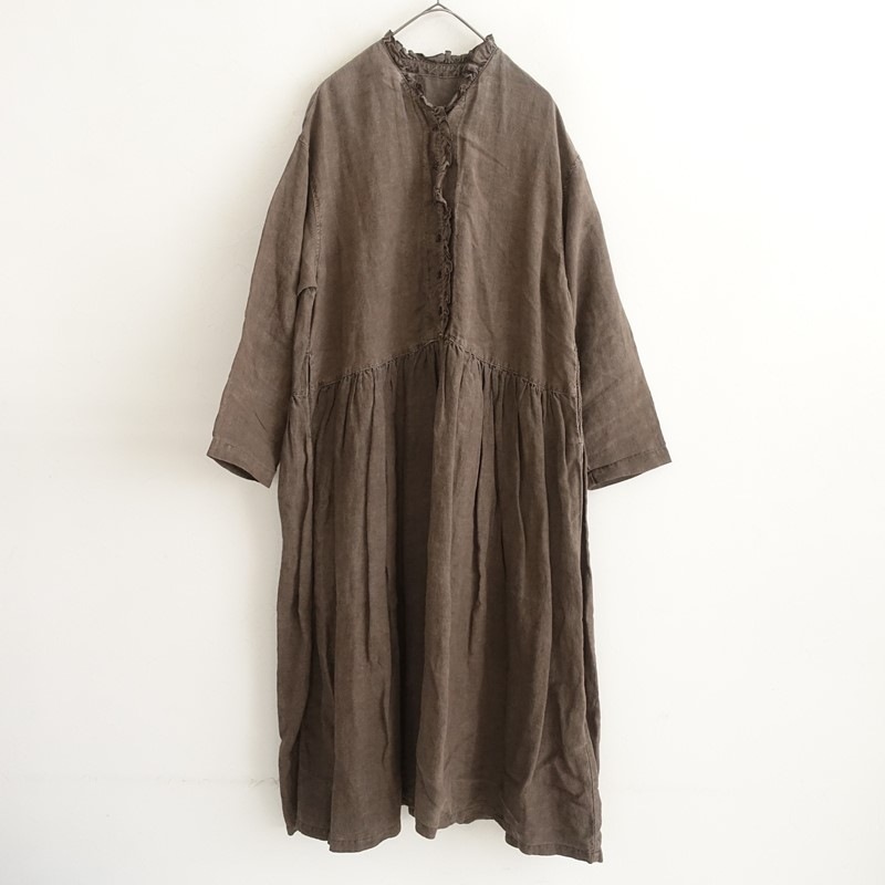 定価3.7万】ネストローブ nest Robe リネン天然染めフリル使い