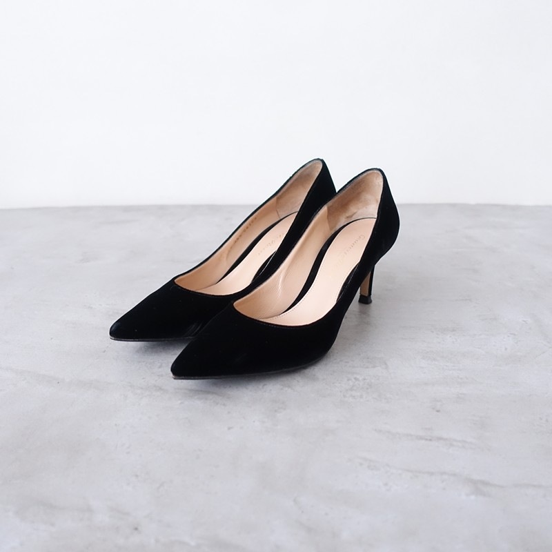 �����7.3���ۥ��������� ���å� Gianvito Rossi GIANVITO70 �ҡ���ѥ�ץ�  35.5 (sh84-2603-68)��62D62��