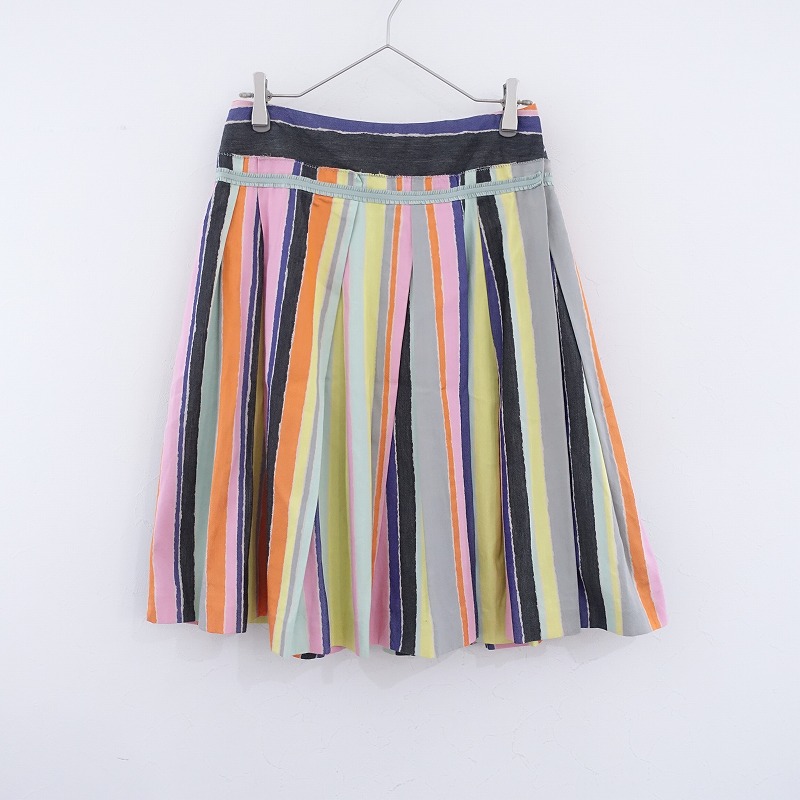 ミナペルホネン mina マルチストライプ　スカート ミナペルホネン mina perhonen multistripe マルチストライプタックス