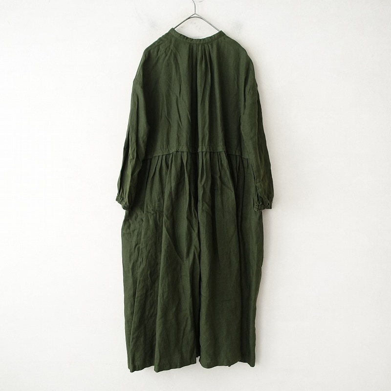 �����2.6���ۥͥ��ȥ����� nest Robe Linen tucked neck dress ��ͥ󥿥å��ͥå��ɥ쥹  F (1-2510-108)��80K52��