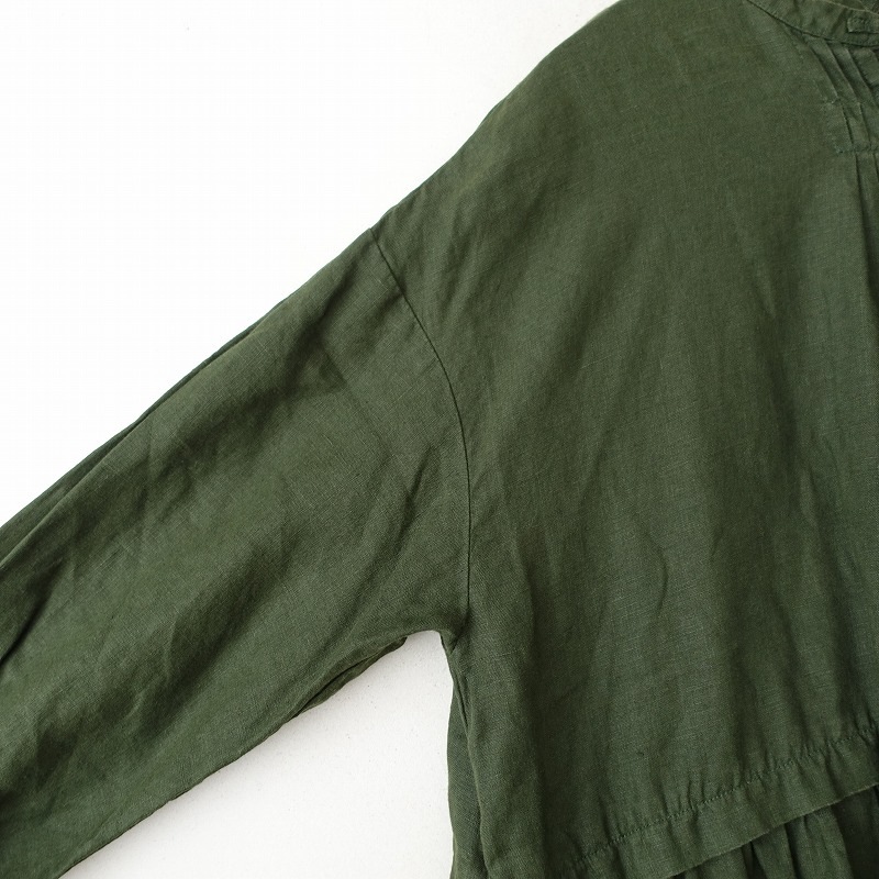 �����2.6���ۥͥ��ȥ����� nest Robe Linen tucked neck dress ��ͥ󥿥å��ͥå��ɥ쥹  F (1-2510-108)��80K52��