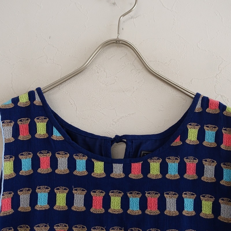ミナペルホネン mina perhonen bobbin コットン刺繍ノースリーブドレス 