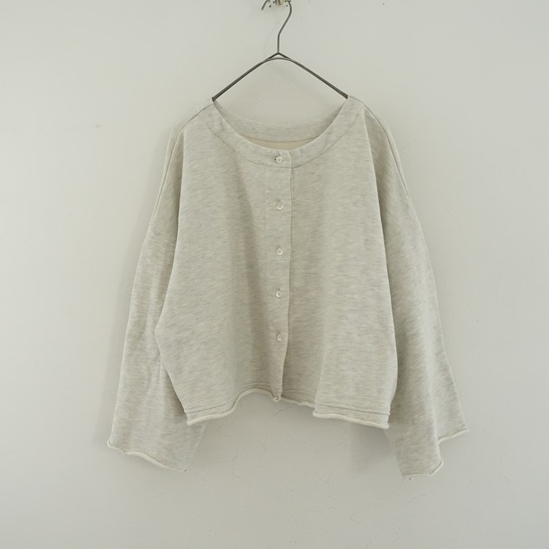 ネストローブ　裏毛ouiプリント2wayカーディガン 2025/定価1.8万】ネストローブ nest Robe 裏毛ouiプリント2WAY