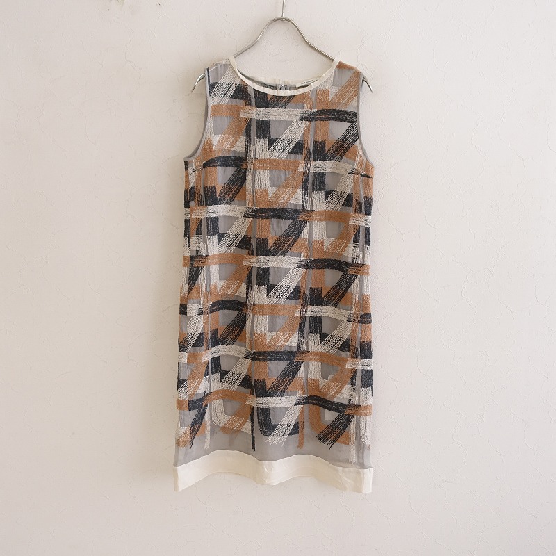 ミナペルホネン　minaperhonen ワンピース　復刻 mina perhonen cross flower カットソーワンピース - ミナ