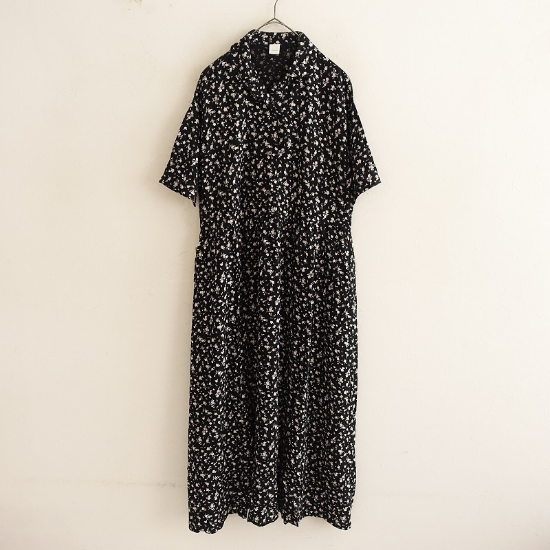 【レア/ミスプリント⁉︎】ワンピース ハンカチ 和道一文字 黒 2024SS/定価1.7万】かぐれ kagure スモールフラワープリント