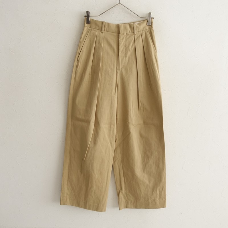 定価1.7万】マカフィー MACPHEE コットンチノタックワイドパンツ 34