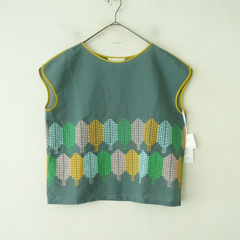 未使用 ミナペルホネン forest candy ブラウス light blue 38 完売品