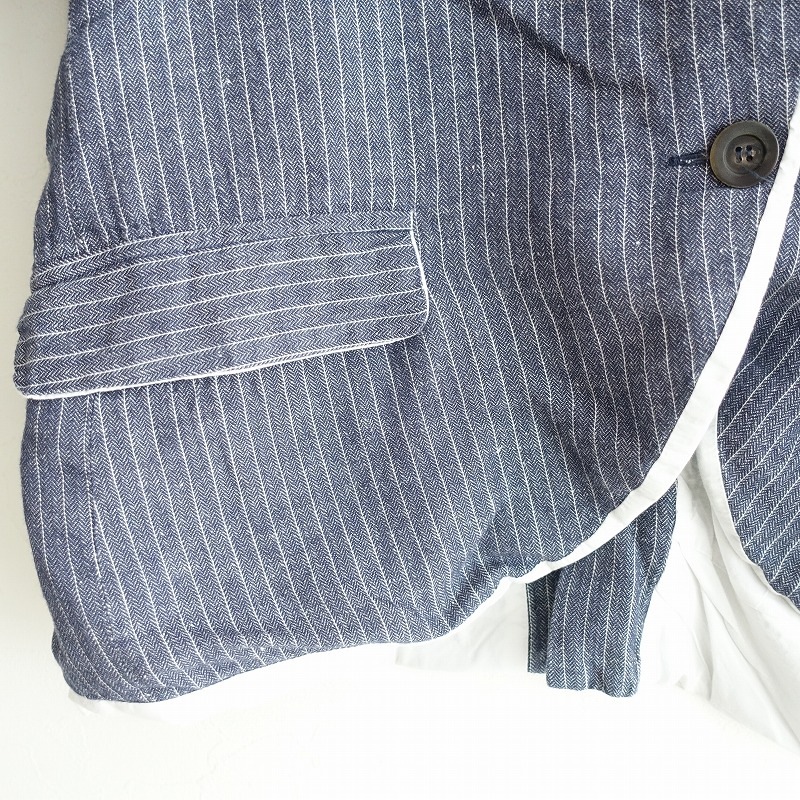 H+HANNOH WESSEL ストライプジャケット イタリア製 アッシュプリュスアノーヴェセル H+ HANNOH WESSEL ストライプ