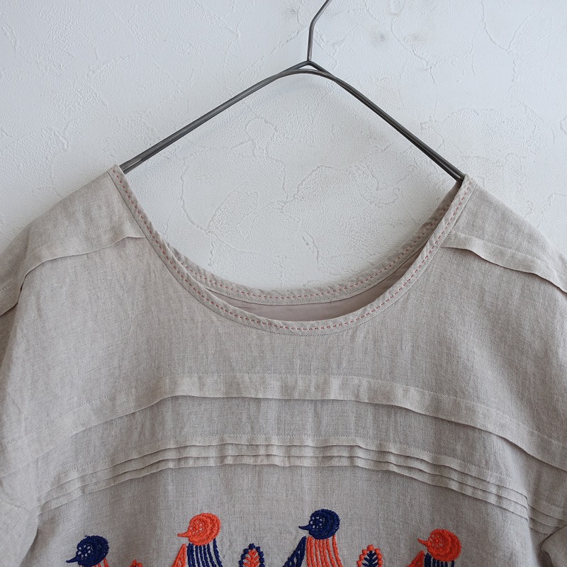 ミナペルホネン Twitter刺繍ワンピース ミナペルホネン mina perhonen twitter 刺しゅうワンピース 36