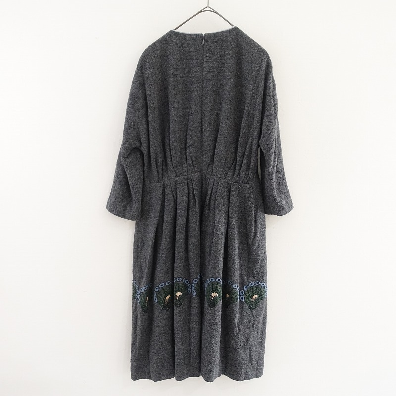 ミナペルホネン mina perhonen peacock ワンピース 38 (j4-2411-188