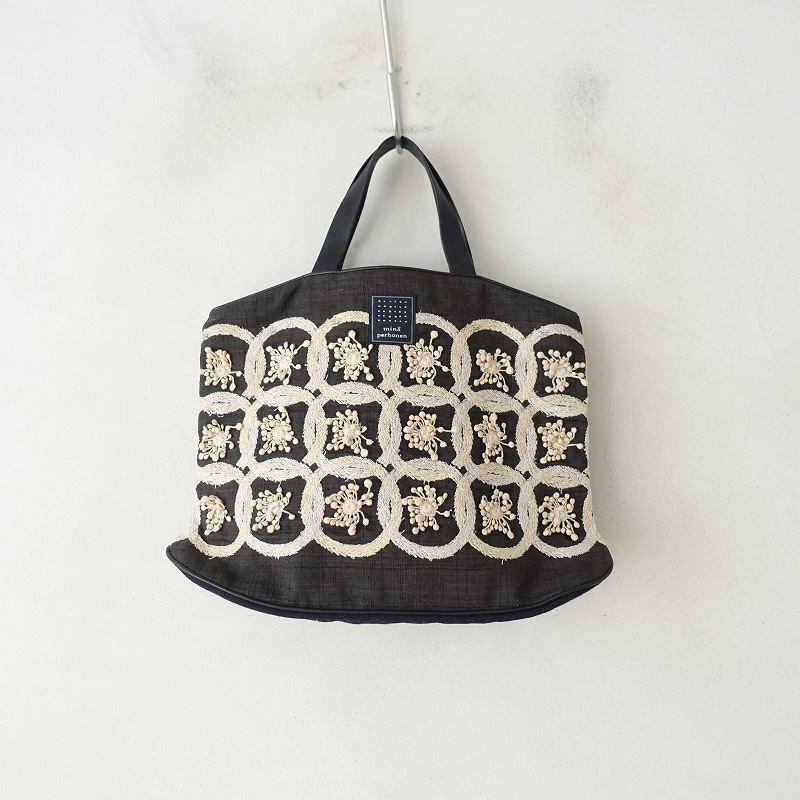 美品】ミナペルホネン mina perhonen ring flower laiva bag (ba87 