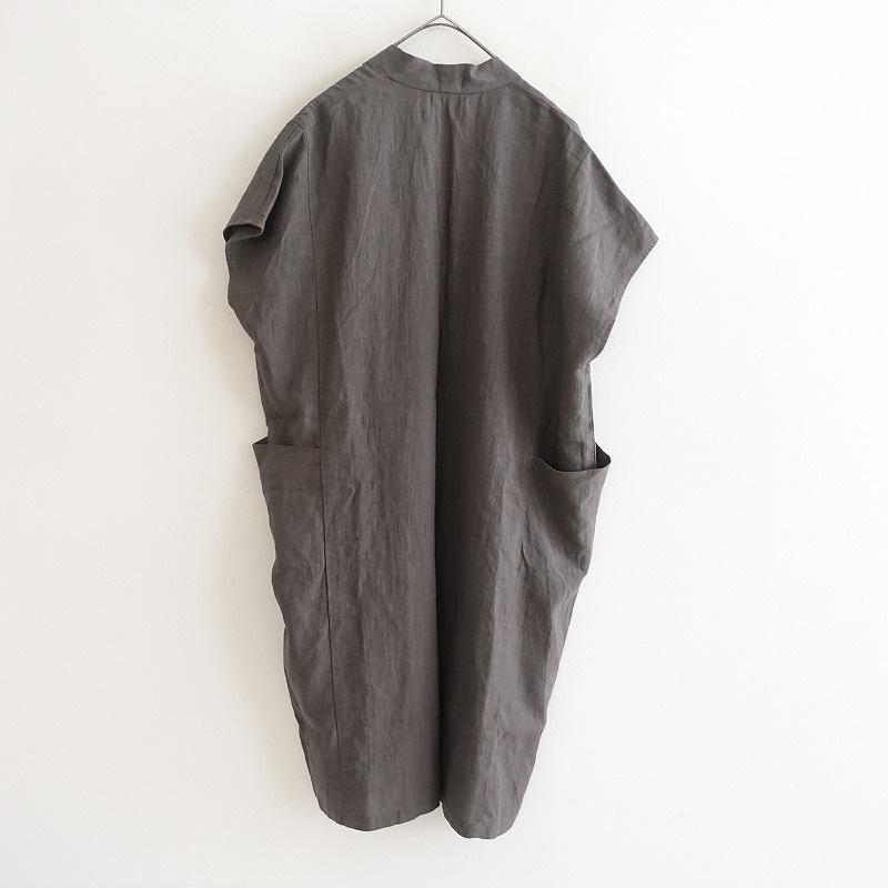 2024AW/3.5ۥ२ evam eva water linen long vest  M (2-2506-535)22G52