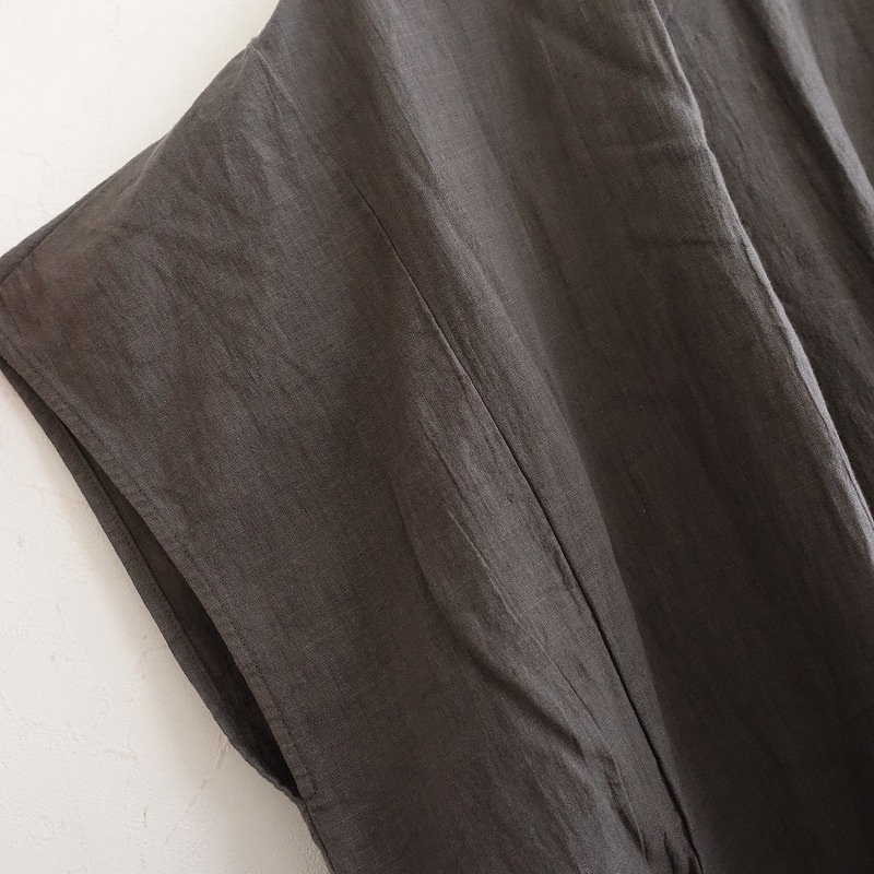 2024AW/3.5ۥ२ evam eva water linen long vest  M (2-2506-535)22G52