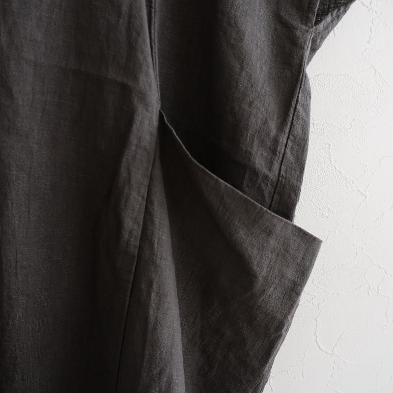 2024AW/3.5ۥ२ evam eva water linen long vest  M (2-2506-535)22G52