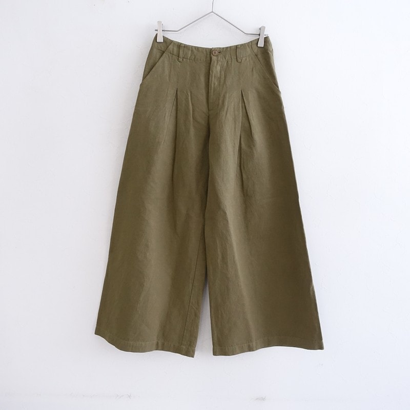 リゼッタ パンツ「ダリラ」新品、未使用 定価2.6万】リゼッタ Lisette タックワイドフレアパンツ 36 (j25-2604