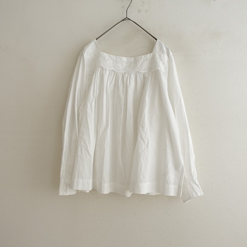定価5.7万】トゥジュー TOUJOURS Natural Garment Dyed Lace Smock