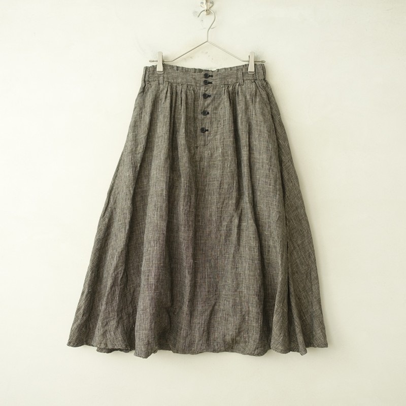 定価3.1万】パドカレ pas de calais リネンナイロングレンチェック