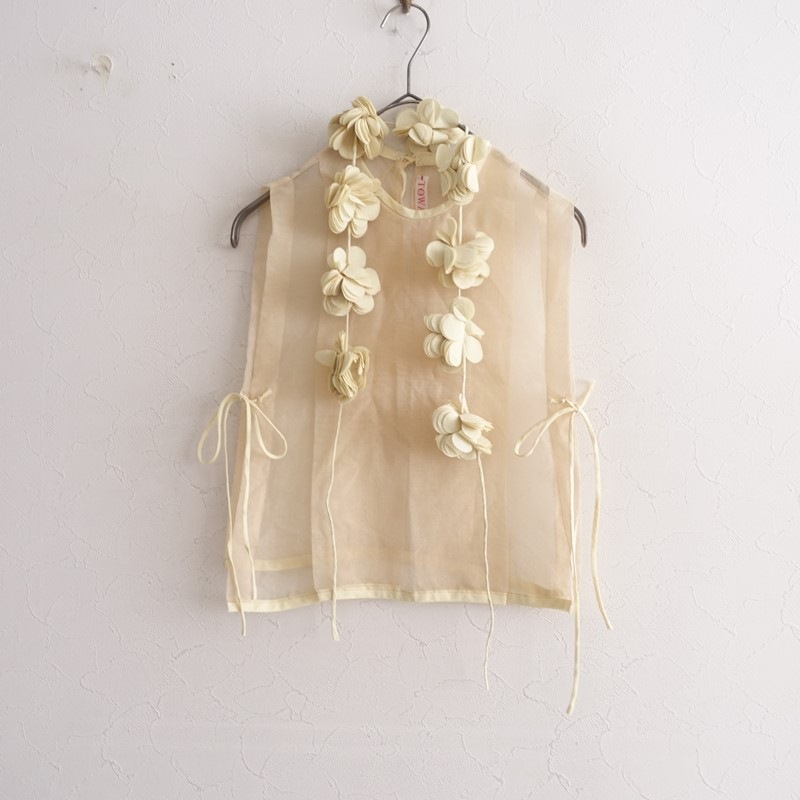 �����6.4���ۥȥ�������� TOWAVASE Tablier Silk Organdie �������󥸡��٥���  - (1-2602-183)��90C62��