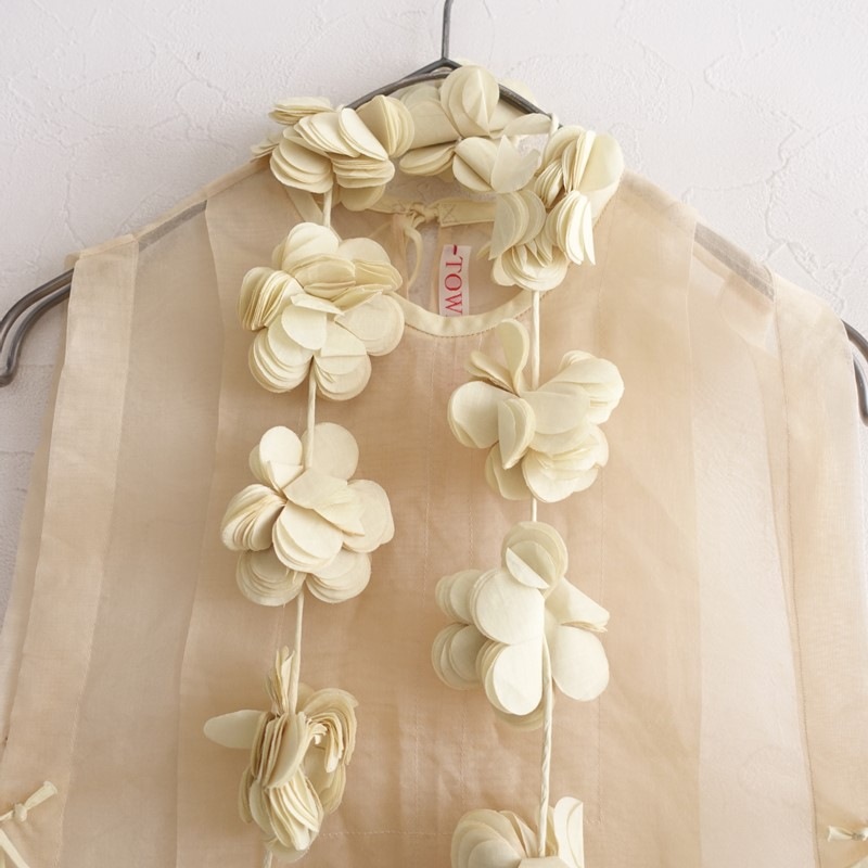 �����6.4���ۥȥ�������� TOWAVASE Tablier Silk Organdie �������󥸡��٥���  - (1-2602-183)��90C62��