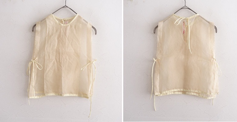 �����6.4���ۥȥ�������� TOWAVASE Tablier Silk Organdie �������󥸡��٥���  - (1-2602-183)��90C62��