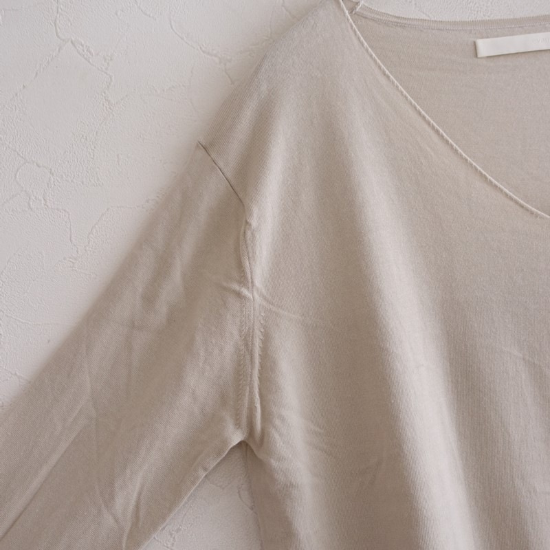 ��2025/���2.6���ۥ������२���� evam eva cotton cupro V-neck pullover  M (2-2607-380)��51H62��