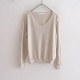 ��2025/���2.6���ۥ������२���� evam eva cotton cupro V-neck pullover  M (2-2607-380)��51H62��