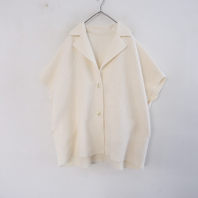 まゆさん専用　CYNICALリバーシブルボアニットコート シニカル CYNICAL リバーシブル2WAYボアポンチョ風コート 02 (jk2-2609