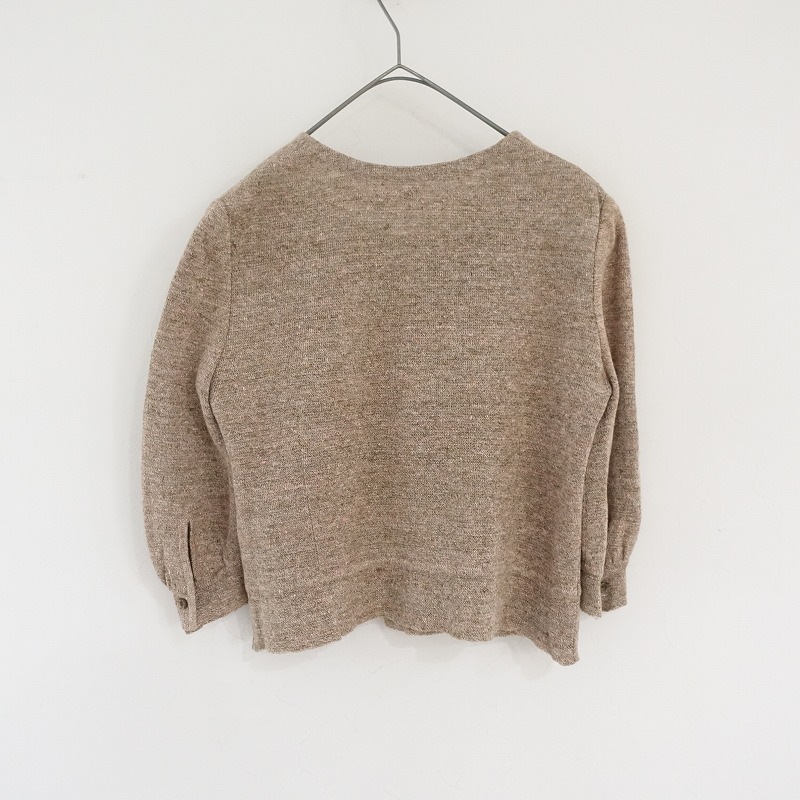 ミナペルホネン mina perhonen nostalgia リネンニット7分袖ジャケット