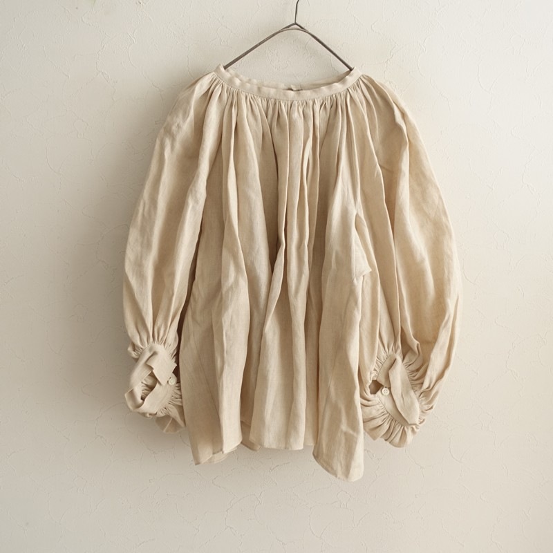 ��̤����/���6.1���ۥ�����ɥޥ󥺥ơ��顼 R&D.M.Co- DENSELY LINEN GATHER SMOCK ���㥶���֥饦��  F (33-2512-434)��12A62��