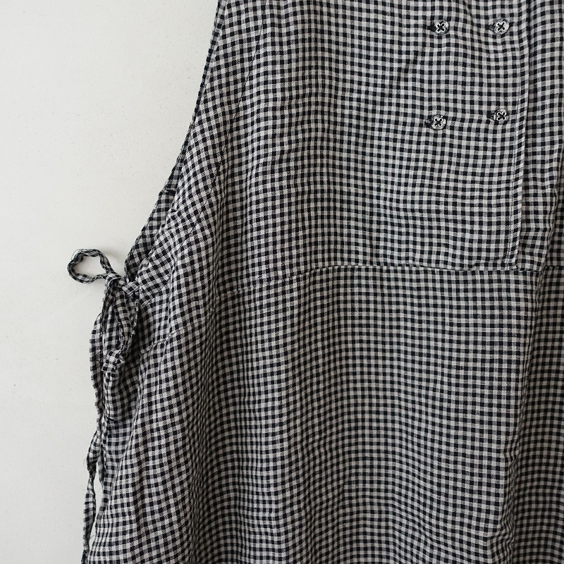 ［美品］MARGARET HOWELL リネン チェック ノースリーブワンピース 美品］MARGARET HOWELL リネン チェック ノースリーブワンピース