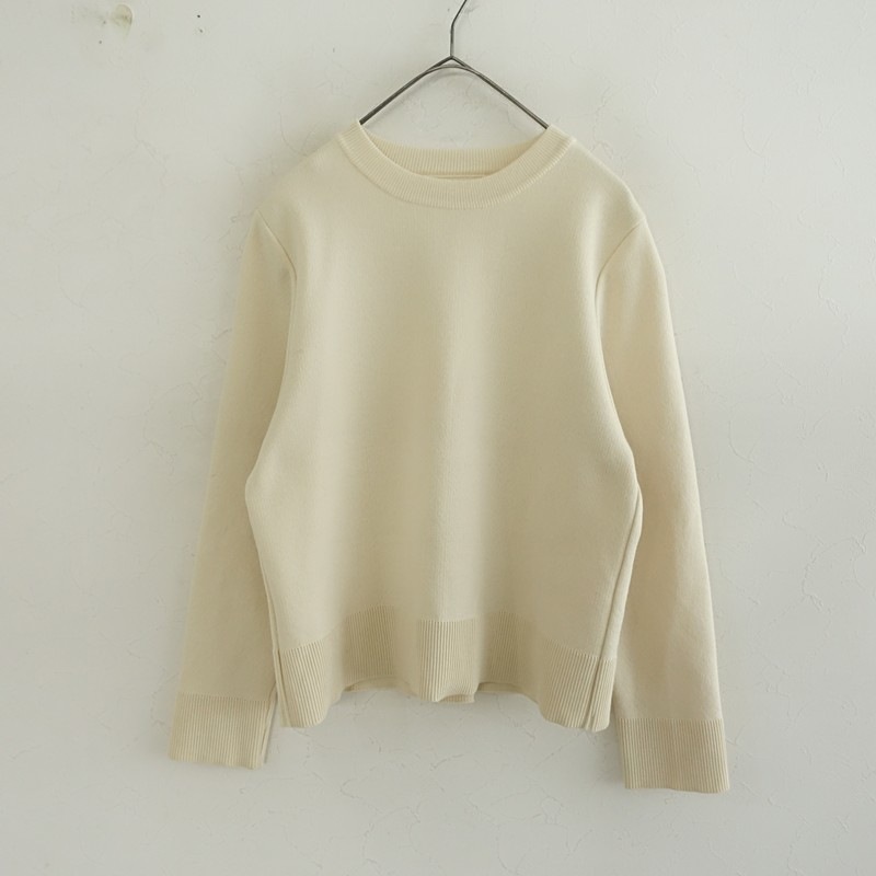 ポルテデブトン porter des boutons バックオープンクルーネックニット