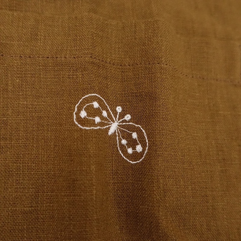 未使用】ミナペルホネン mina perhonen choucho チョウチョ刺繍