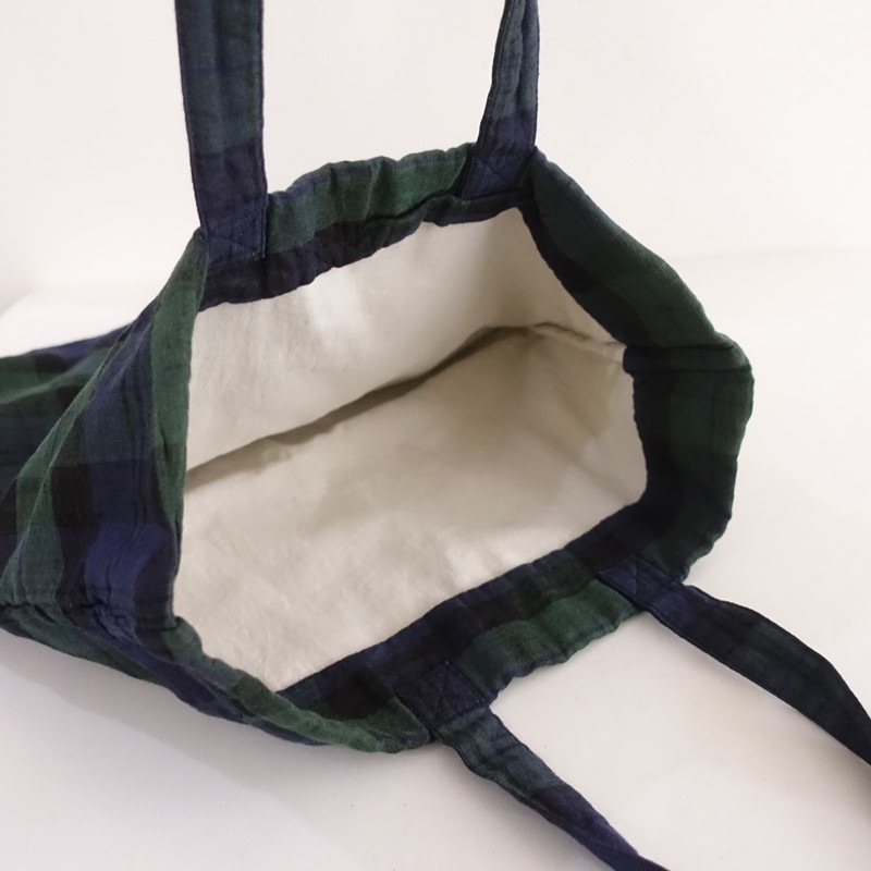 ������ɥޥ󥺥ơ��顼 R&D.M.Co- linen tartan check bag black watch   (jba7-2606-5)��40G62��