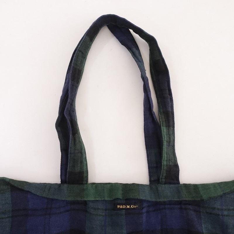 ������ɥޥ󥺥ơ��顼 R&D.M.Co- linen tartan check bag black watch   (jba7-2606-5)��40G62��