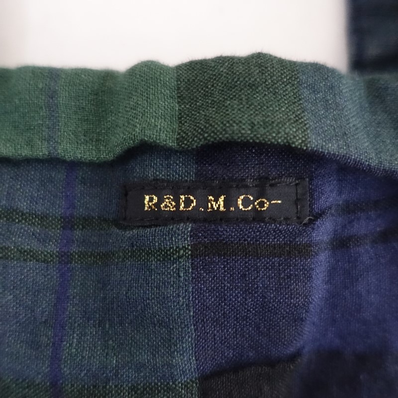 ������ɥޥ󥺥ơ��顼 R&D.M.Co- linen tartan check bag black watch   (jba7-2606-5)��40G62��