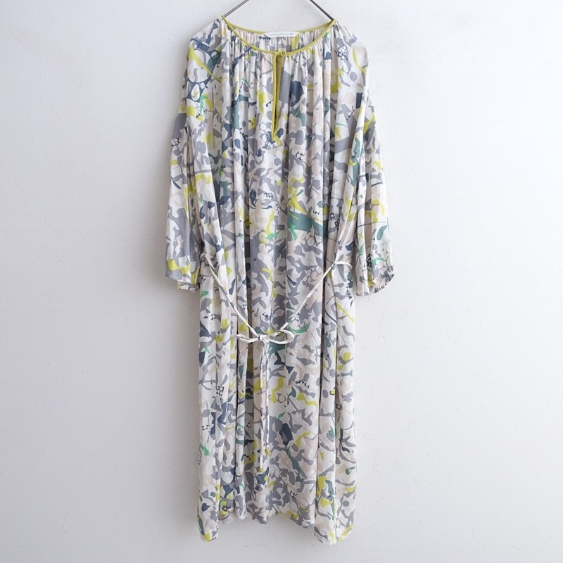 ミナペルホネン mina perhonen surplus シルクプリントシフォンシャツ