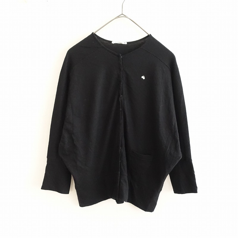 ミナペルホネン cozy カーディガン 38 black mina perhonen アンゴラ