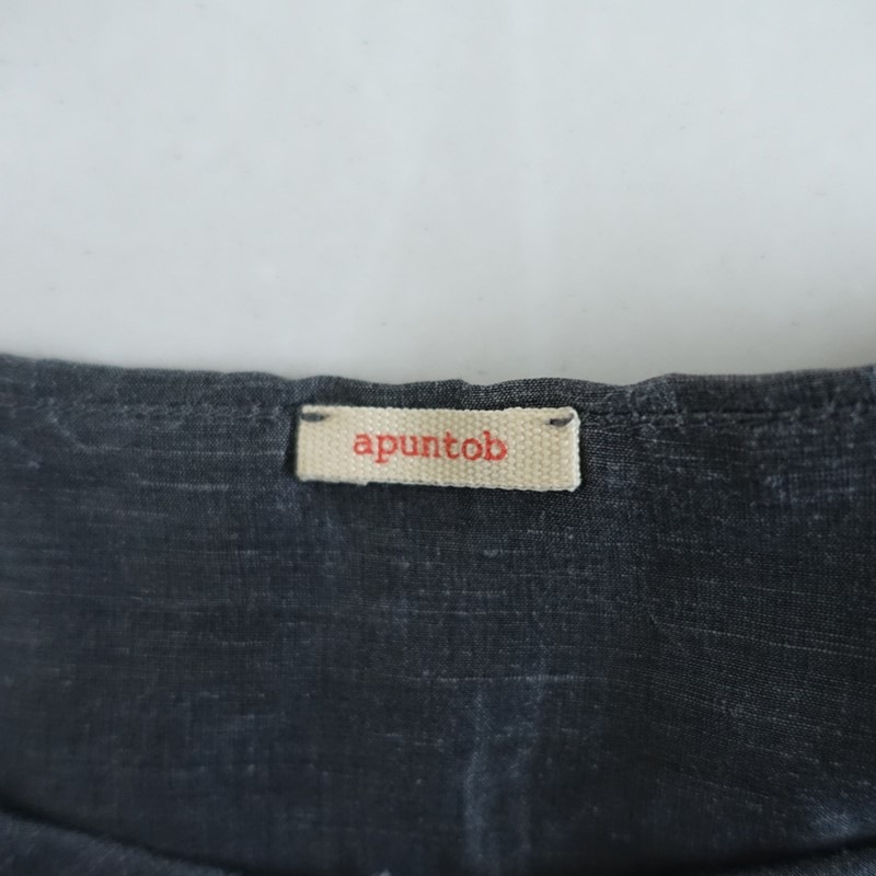 �����ʡۥ��ץ�ȥӡ� apuntob GATHER TOP LINEN ��ͥ󥷥륯���꡼�֥쥹�ץ륪���С�  M (j33-2604-81)��50E62��