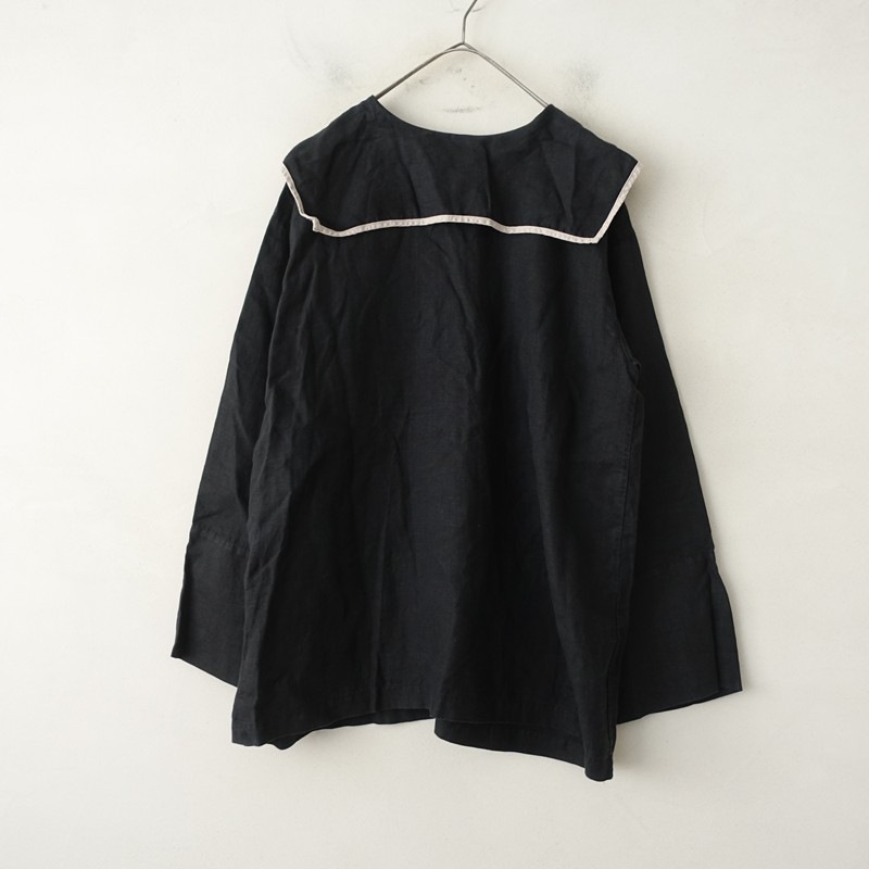 定価1.8万】ネストローブ nest Robe リネンバイカラーセーラーブラウス