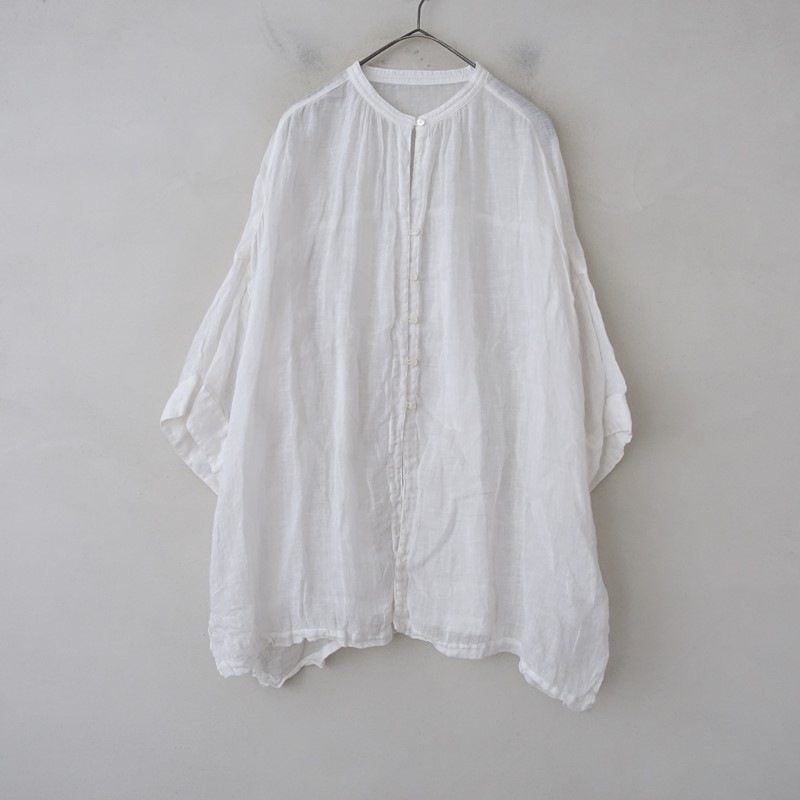 定価2.4万】ネストローブ nest Robe リネンガーゼロングシャツ F (27